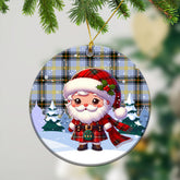 Bell of the Borders Tartan Christmas Ceramic Ornament - Santa Claus In Kilt Style